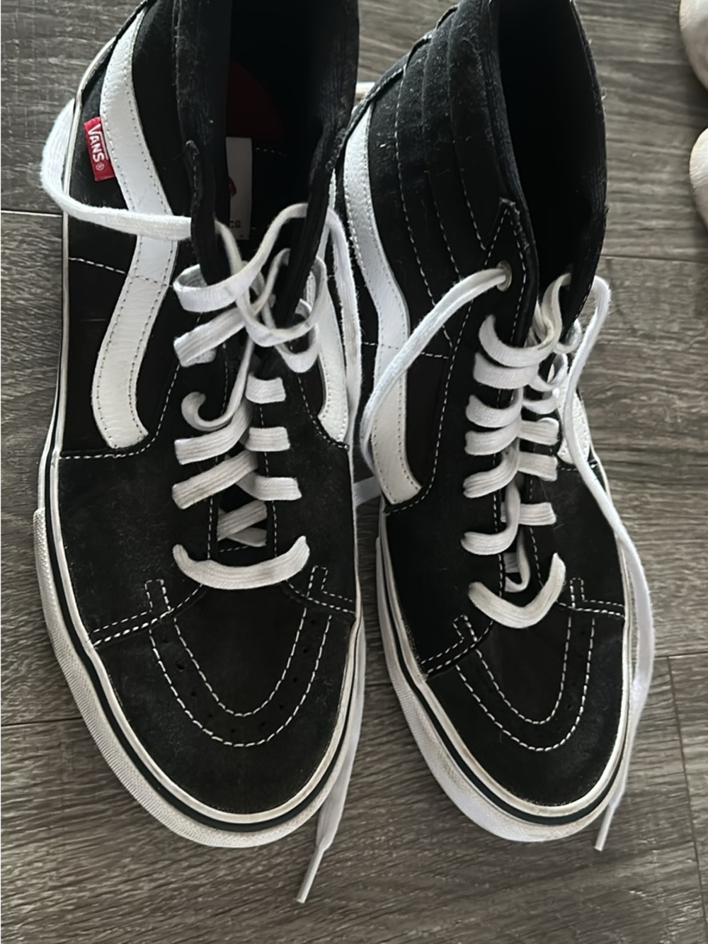 Vans Black & White High-Top Skate Sneakers
